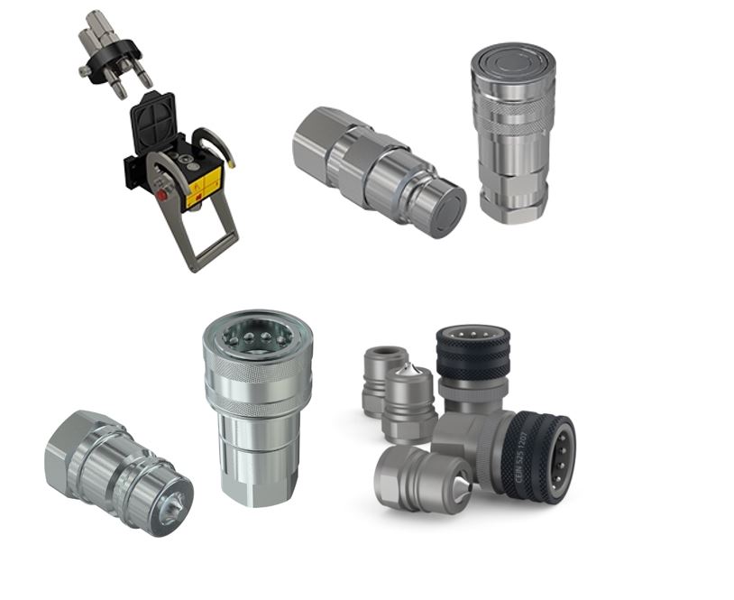 Szybkozłącza multizłącza hydrauliczne FASTER TEMA DNP ISO A ISO B ISO F płaskoodcinające VCR suchoodcinające