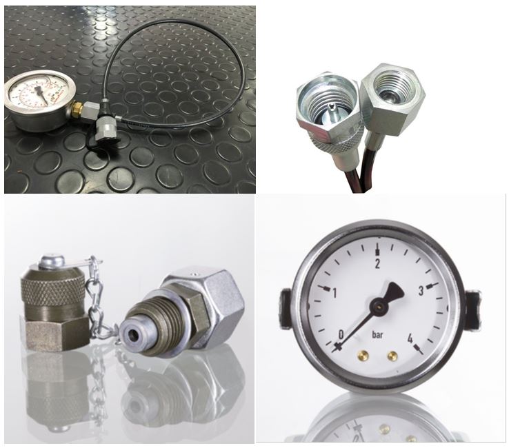 Technika pomiarowa węże pomiarowe hydrauliczne hydraulika złącza pomiarowe szybkozłącza pomiarowe manometry urządzenia